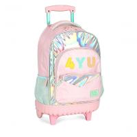 Mochilete Com Carrinho Rosa - Unico Rosa - 2