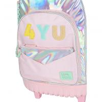 Mochilete Com Carrinho Rosa - Unico Rosa