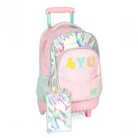 Mochilete Com Carrinho Rosa - Unico Rosa - 9