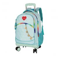 Mochilete Com Carrinho Turquesa - Unico Verde