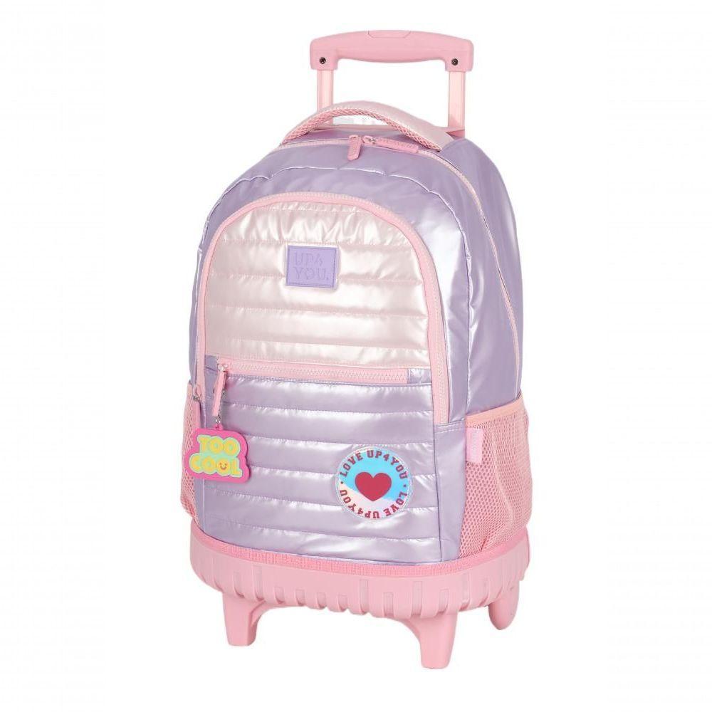 Mochilete Com Carrinho Rosa - Unico Rosa - 2