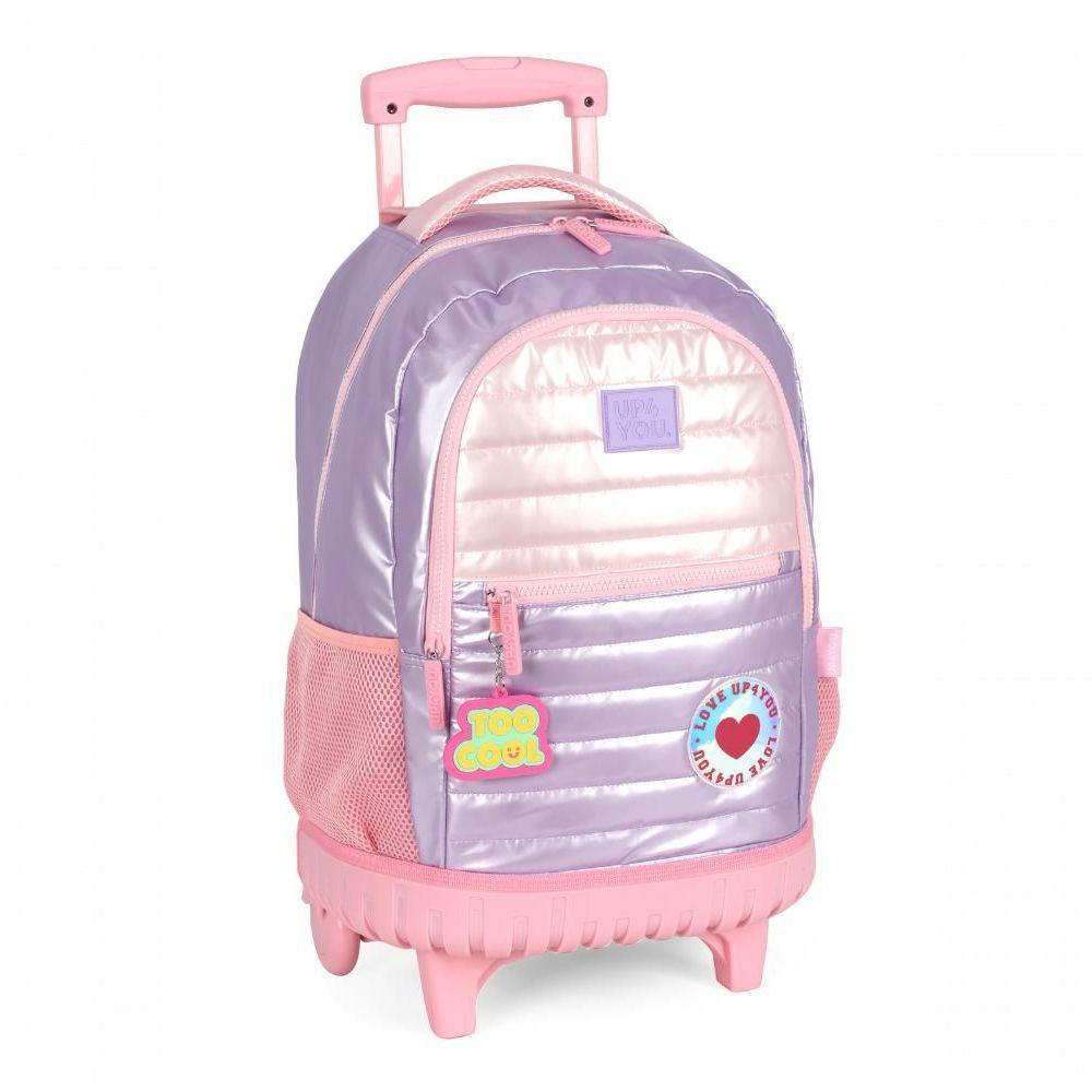 Mochilete Com Carrinho Rosa - Unico Rosa - 3