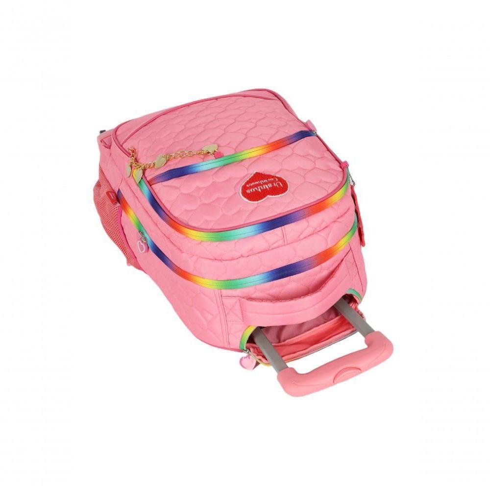 Mochilete Com Carrinho Rosa - Unico Rosa - 10