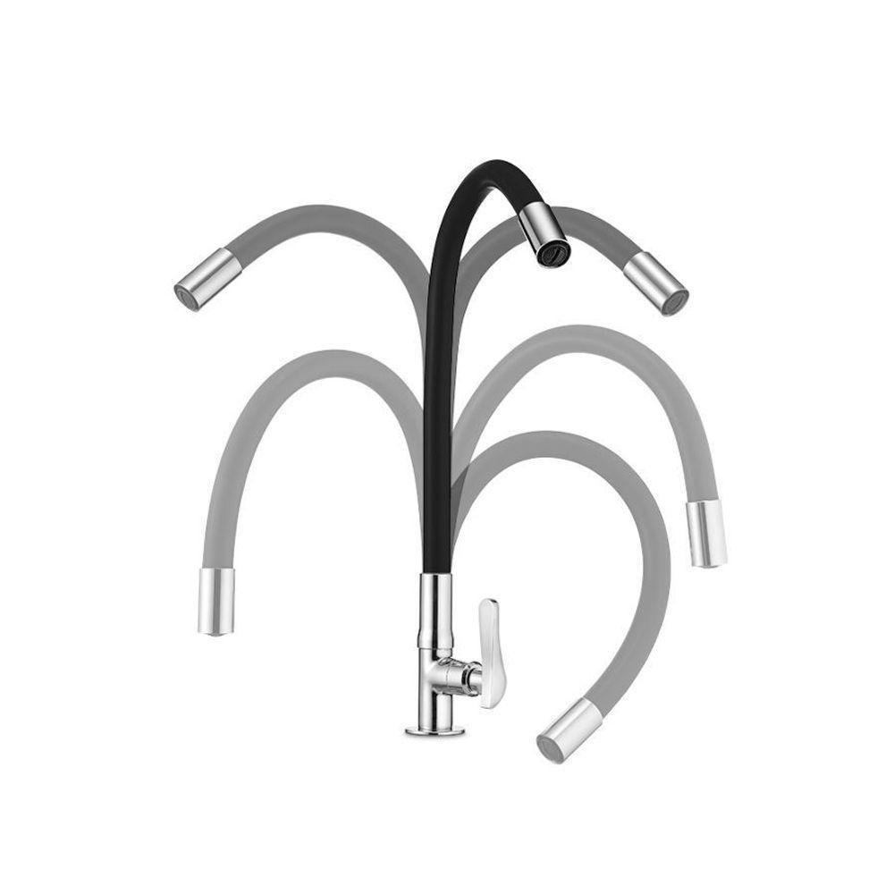 Torneira Mesa Bica Flexível Lorenflex Black 1177 B27 - 3