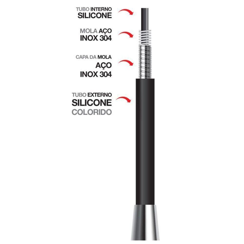 Torneira Mesa Bica Flexível Lorenflex Black 1177 B27 - 4