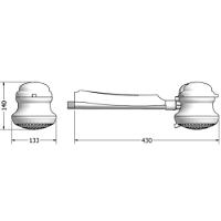 Chuveiro Loren Bello Ultra Com Cano Lorenzetti Azul 6800w 220V - 3