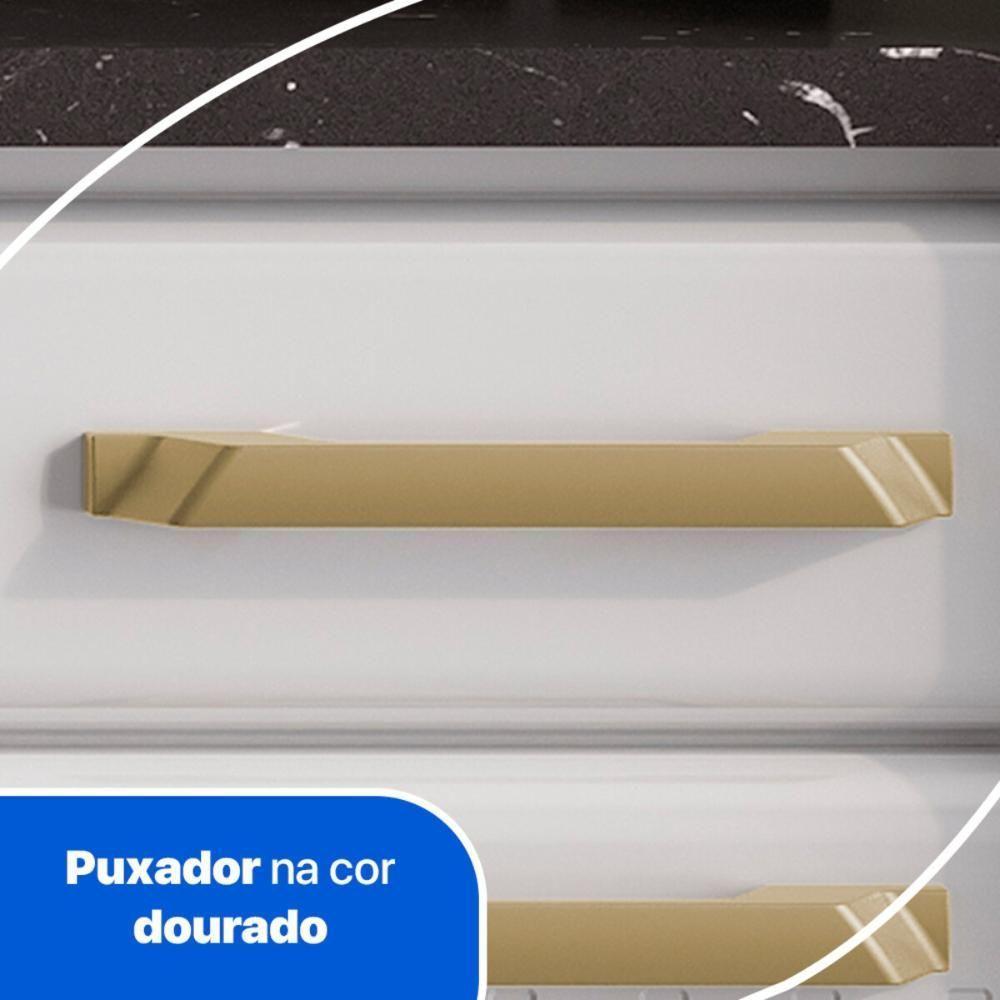 Balcão De Cozinha De Aço Com Tampo 3 Portas E 1 Gaveta 105cm Multimóveis Cr20361 Branco - 5