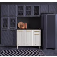 Balcão De Cozinha De Aço Com Tampo 3 Portas E 1 Gaveta 105cm Multimóveis Cr20361 Branco - 6