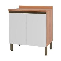 Balcão De Cozinha Com Tampo Para Cooktop E 2 Portas 80cm Multimóveis Cr20396 Freijó-branco - 1