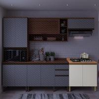 Balcão De Cozinha Com Tampo Para Cooktop E 2 Portas 80cm Multimóveis Cr20396 Freijó-branco - 7