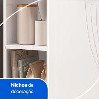 Balcão De Cozinha De Aço Gabinete Para Pia 3 Portas 2 Gavetas 150cm Multimóveis Cr20355 Branco - 6