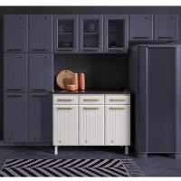 Balcão De Cozinha De Aço Com Tampo 3 Portas E 3 Gavetas 105cm Multimóveis Cr20360 Branco - 7