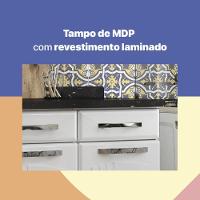 Balcão De Cozinha De Aço Com Tampo 3 Portas E 3 Gavetas 120cm Multimóveis Cr20354 Branco