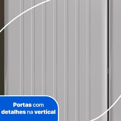 Balcão De Cozinha De Aço Com Tampo 3 Portas E 1 Gaveta 105cm Multimóveis Cr20361 Branco-preto