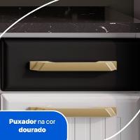 Balcão De Cozinha De Aço Com Tampo 3 Portas E 1 Gaveta 105cm Multimóveis Cr20361 Branco-preto - 5