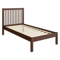 Cama De Solteiro De Madeira Maciça Para Colchão 88x188cm Multimóveis Cr35277 Walnut - 2