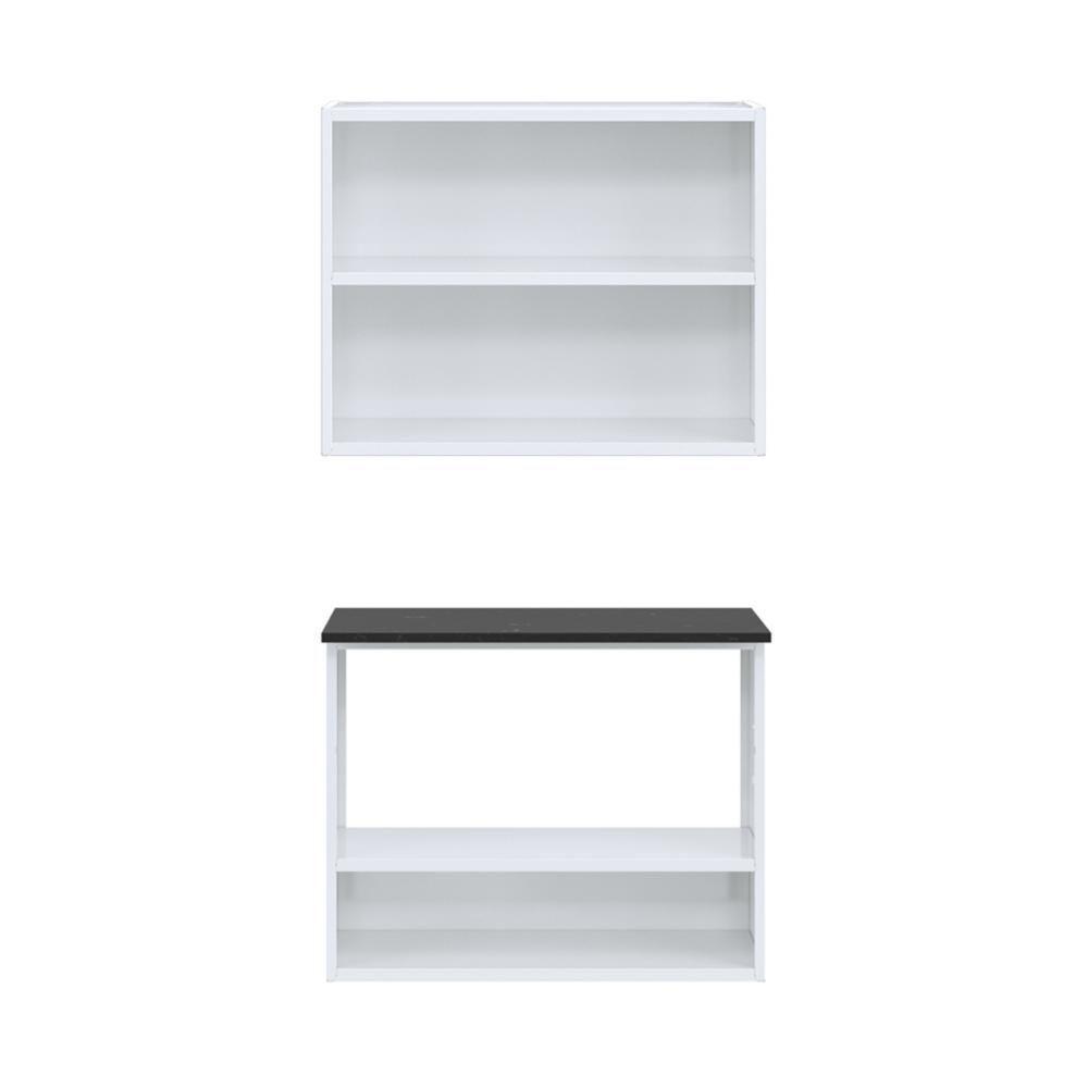 Conjunto Gabinete De Banheiro Com Espelheira Suspenso 70,5cm Multimóveis Cr10144 Branco - 5
