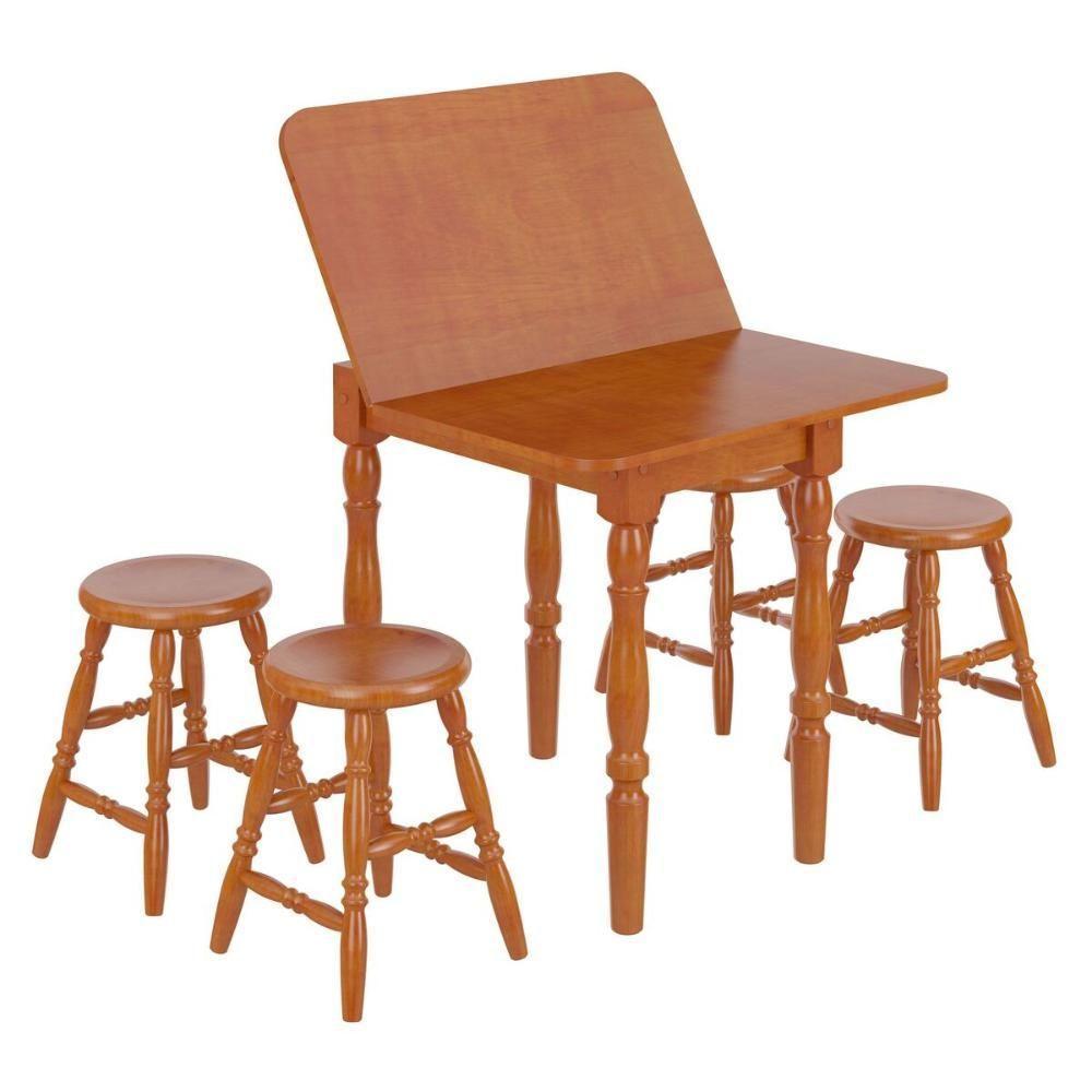 Conjunto Sala De Jantar Com Mesa Dobrável E 4 Banquetas Multimóveis Cr50117 Mel - 5