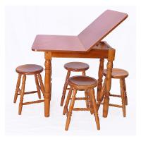 Conjunto Sala De Jantar Com Mesa Dobrável E 4 Banquetas Multimóveis Cr50117 Mel - 2