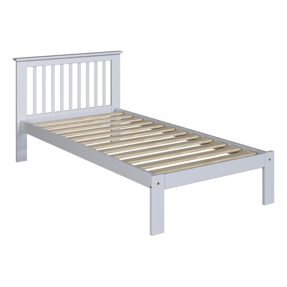 Cama De Solteiro De Madeira Maciça Para Colchão 88x188cm Multimóveis Cr35274 Branco - 4