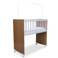 Mini Berço Moisés Alegria Branco Amadeirado Com Colchão - Veronez - 1