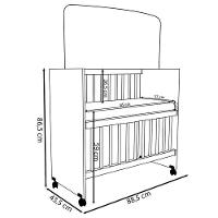 Mini Berço Moisés Alegria Branco Amadeirado Com Colchão - Veronez - 2
