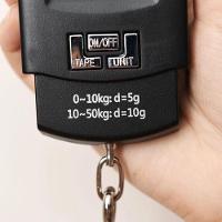 Balança Portátil Digital De Mão Com Gancho Mala Bagagem Pesca Alça Mala Até 50kg Alta Precisão Preto - 3