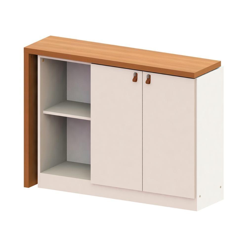 Escrivaninha Articulável Com Armário 2 Portas Multimóveis Cr25284 Branco-freijó - 2