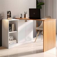 Escrivaninha Articulável Com Armário 2 Portas Multimóveis Cr25284 Branco-freijó - 1