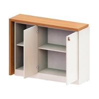 Escrivaninha Articulável Com Armário 2 Portas Multimóveis Cr25284 Branco-freijó