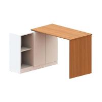 Escrivaninha Articulável Com Armário 2 Portas Multimóveis Cr25284 Branco-freijó - 6