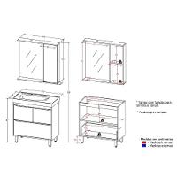 Gabinete De Banheiro Com Cuba E Espelheira Com Led 79,5cm Multimóveis Cr10131 Branco-legno Crema