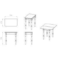 Mesa De Jantar Dobrável 79,8cm Multimóveis Cr50112 Mel - 2