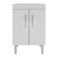 Tanque De Lavanderia 45 Litros Com Gabinete 2 Portas Multimóveis Cr30038 Branco - 3