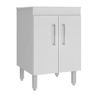 Tanque De Lavanderia 45 Litros Com Gabinete 2 Portas Multimóveis Cr30038 Branco - 5