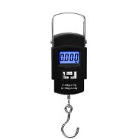 Balança Portátil Digital De Mão Com Gancho Mala Bagagem Pesca Alça Mala Até 50kg Alta Precisão Preto - 1