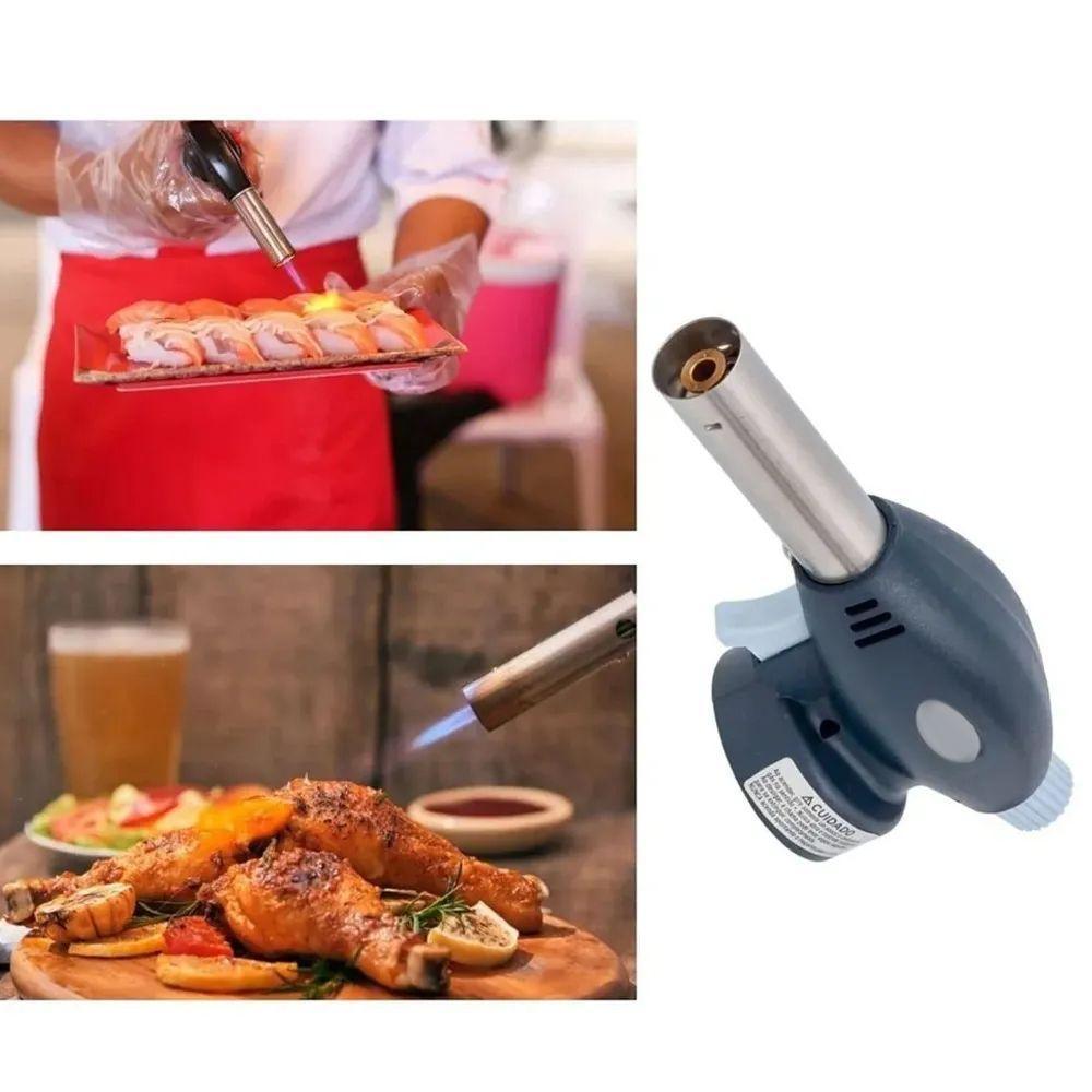 Maçarico Culinário Gás Multiuso Portátil Profissional Gourmet Controle Manual Regulagem Da Chama - 3