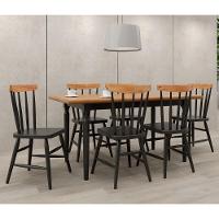 Mesa De Jantar Retangular 6 Lugares 160cm Multimóveis Cr50111 ébano-natural - 2