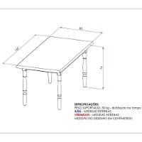 Mesa De Jantar Retangular 6 Lugares 160cm Multimóveis Cr50111 ébano-natural - 3
