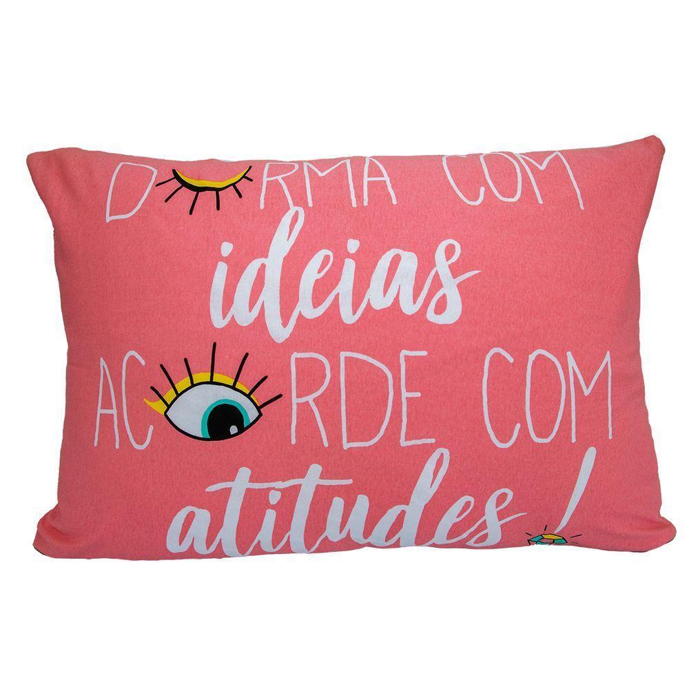 Kit Fronha Portallar Malha 100% Algodão Estampa Localizada Flamingo E Atitude (02 Unidades) Branco - 3