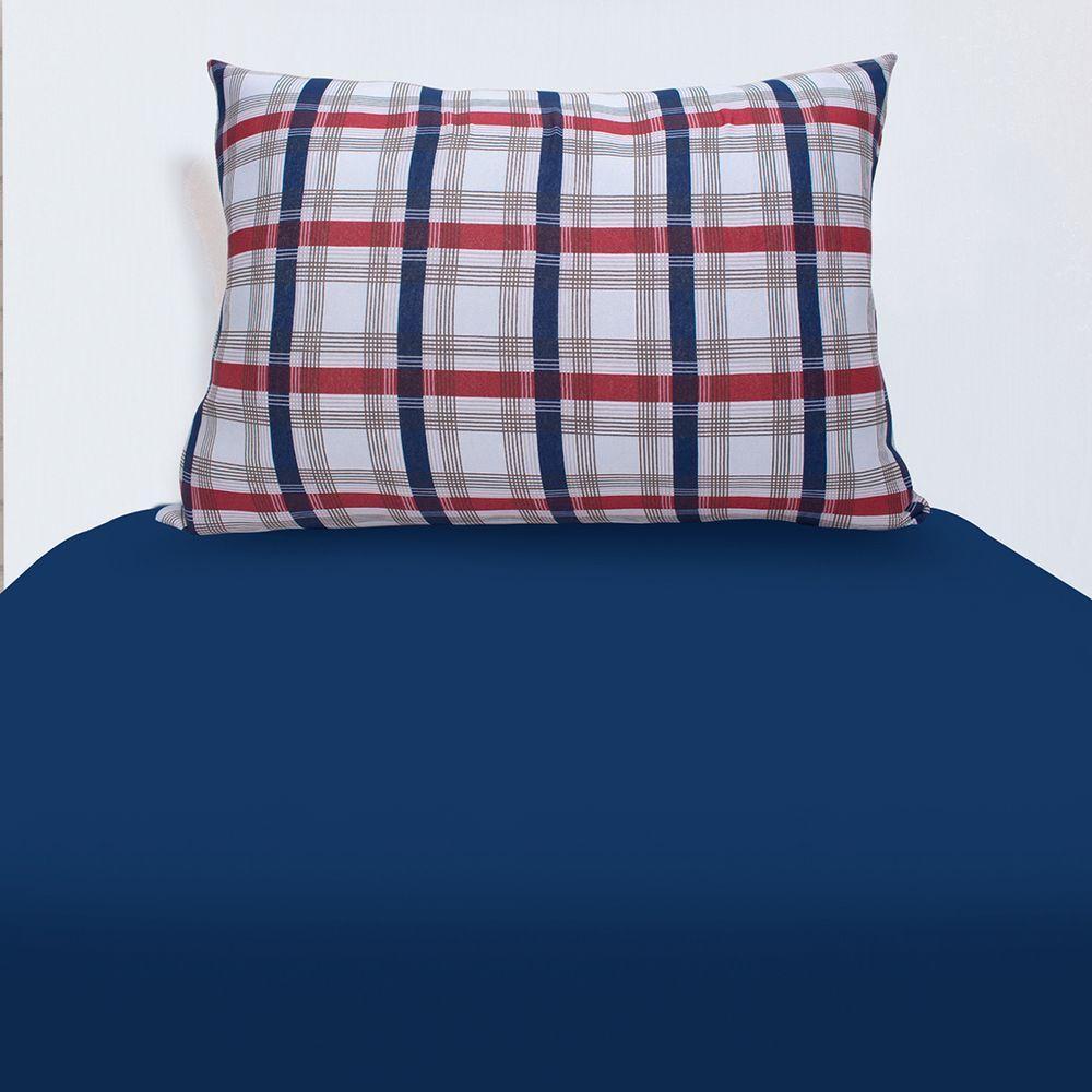 Fronha Doce Vida Malha Mista São Paulo 48cm68cm Azul Profundo - 3
