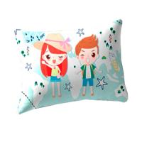 Fronha Portallar Malha 100% Algodão Estampa Localizada Travel 48cmx68cm Branco - 1