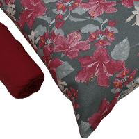 Jogo De Cama Solteiro Portallar Malha 100% Algodão Napoles 2 Peças Vermelho - 3