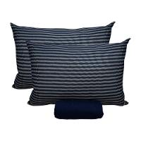 Jogo De Cama King Portallar Malha 100% Algodão Varsóvia 3 Peças Azul - 1