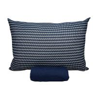 Jogo De Cama Solteiro Portallar Malha 100% Algodão Varsóvia 2 Peças Azul - 1