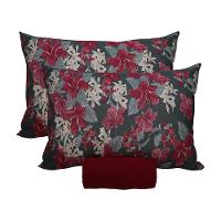 Jogo De Cama King Portallar Malha 100% Algodão Nápoles 3 Peças Vermelho - 1