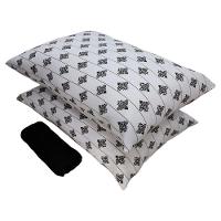 Jogo De Cama Portallar Queen Malha 100% Algodão Premiun Classic Ana 3 Peças Preto - 2