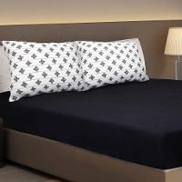 Jogo De Cama Portallar Queen Malha 100% Algodão Premiun Classic Ana 3 Peças Preto - 3