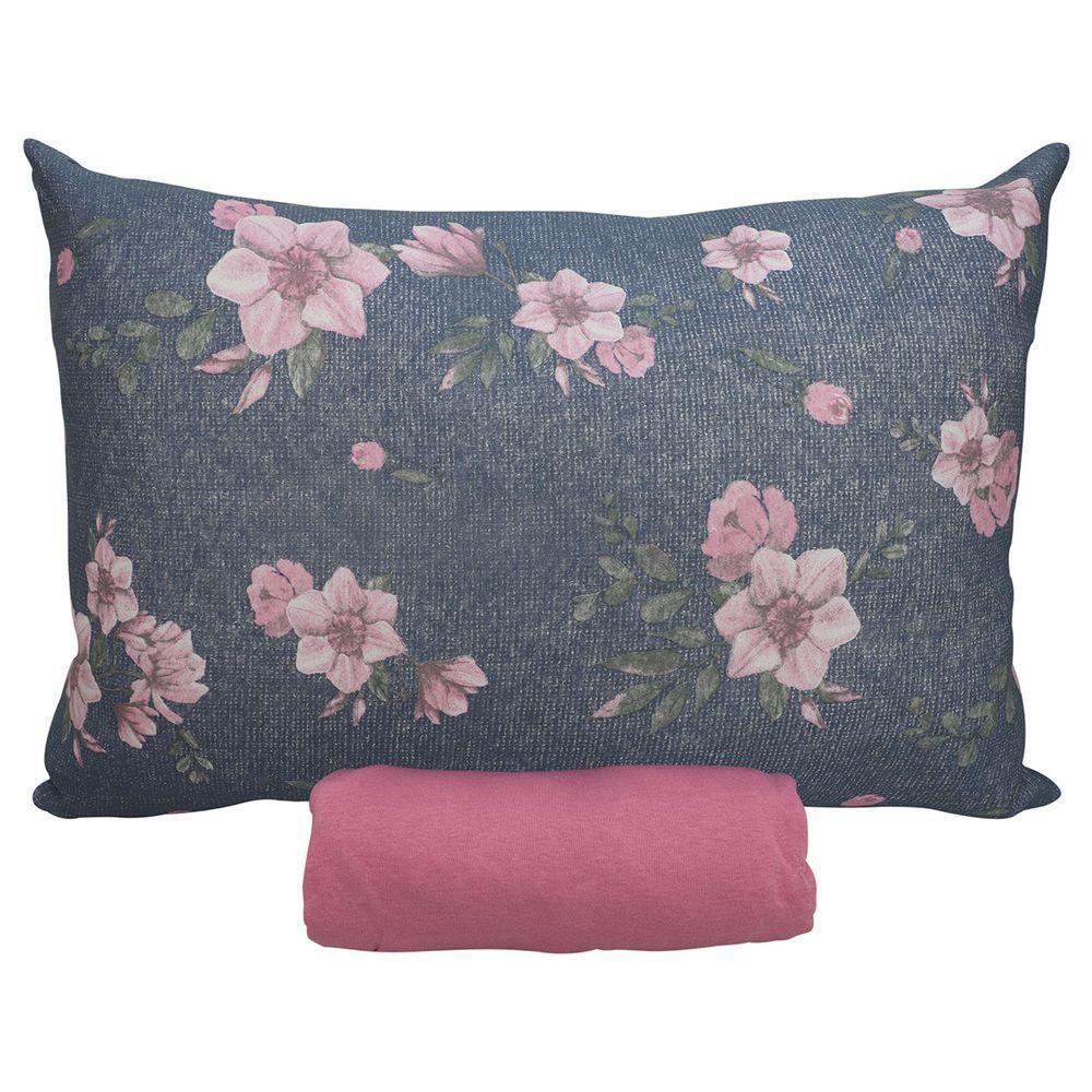 Jogo De Cama Solteiro Portallar Malha 100% Algodão Sevilha 2 Peças Rosa - 1
