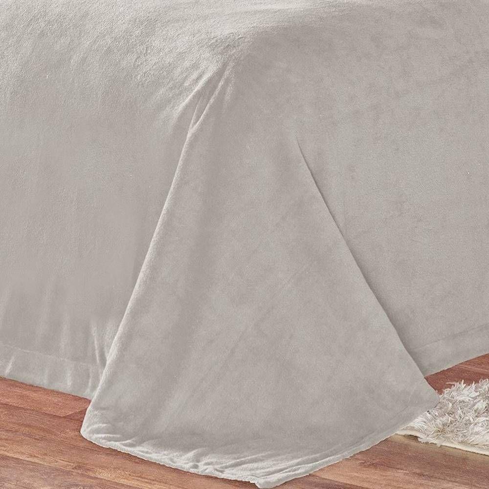 Cobertor Pele De Carneiro Sherpa Alaska King 01 Peça - Cinza - 2